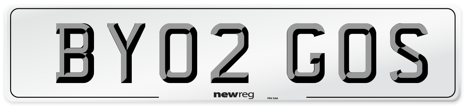 BY02 GOS Number Plate from New Reg